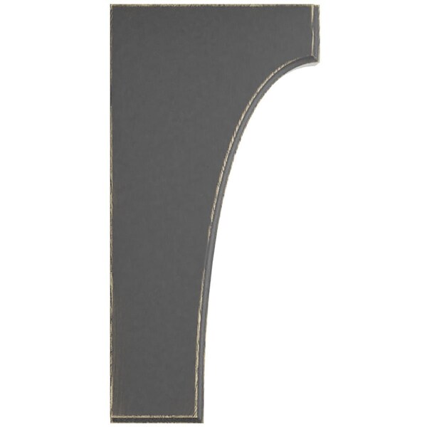 Ekena Millwork 1 3/4"W x 6"D x 12"H Clarksville Wood Vintage Decor Bracket, Black - BKTWD02X06X12CVBL