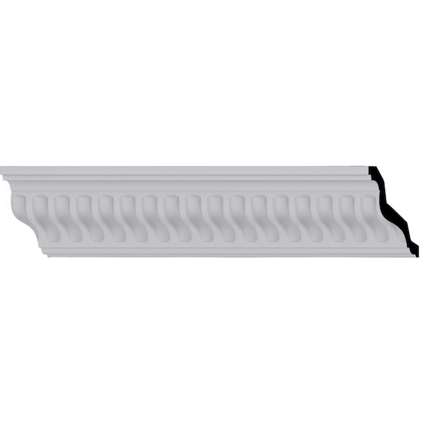 Ekena Millwork 4"H x 4"P x 5 5/8"F x 94 1/2"L, (7/8" Repeat), Linus Crown Moulding - MLD04X04X06LI