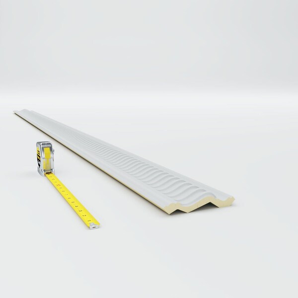 Ekena Millwork 4"H x 4"P x 5 5/8"F x 94 1/2"L, (7/8" Repeat), Linus Crown Moulding - MLD04X04X06LI