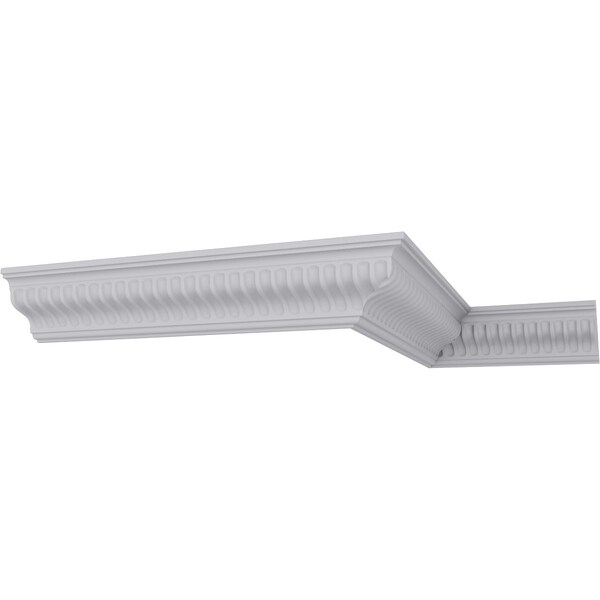 Ekena Millwork 4"H x 4"P x 5 5/8"F x 94 1/2"L, (7/8" Repeat), Linus Crown Moulding - MLD04X04X06LI