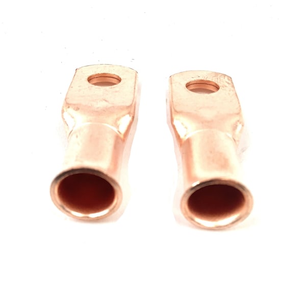 Terminales de cobre Grote, 4 Ga, 1/4 pulg., Paquete de 2 - 82-9515