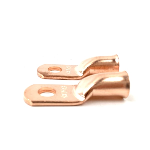 Terminales de cobre Grote, 4 Ga, 1/4 pulg., Paquete de 2 - 82-9515