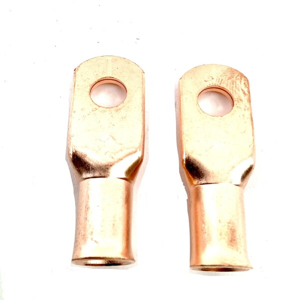 Terminales de cobre Grote, 4 Ga, 1/4 pulg., Paquete de 2 - 82-9515