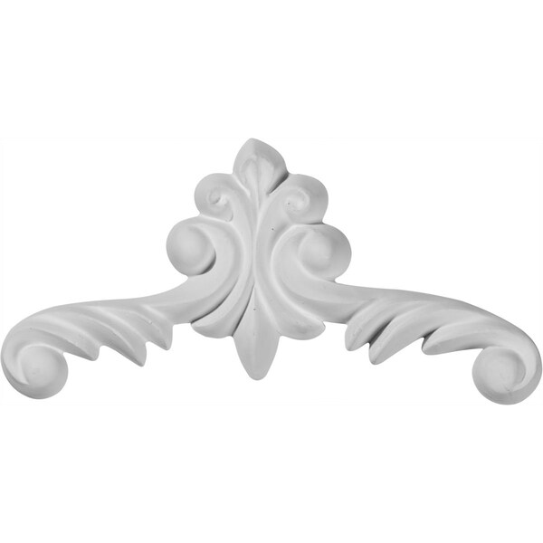 Ekena Millwork 5 1/8"W x 2 1/2"H x 3/8"P Washington Center with Scrolls Onlay - ONL05X03X01WA