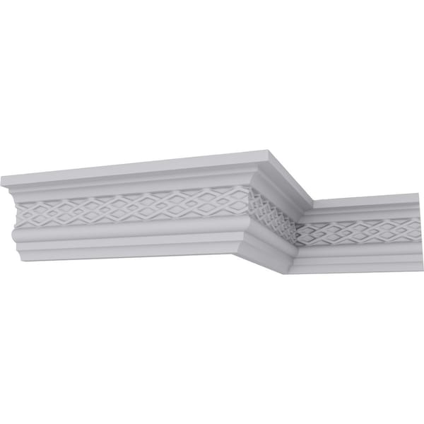 Ekena Millwork 3 1/8"H x 1 7/8"P x 3 5/8"F x 94 1/2"L Brightton Crown Moulding - MLD03X01X03BR