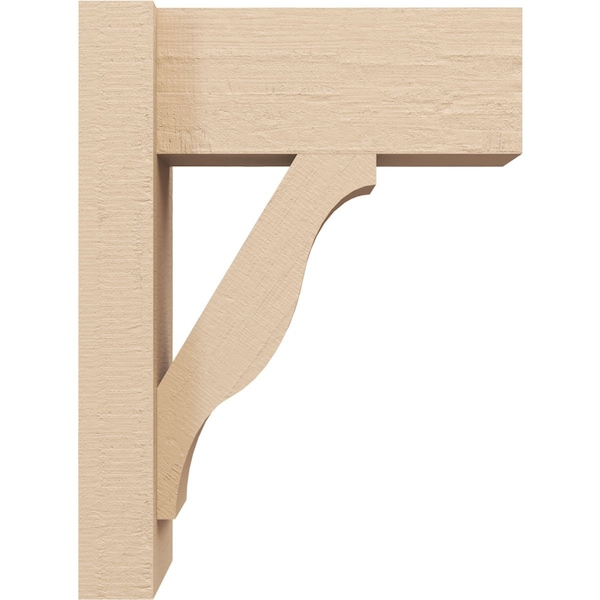 Ekena Millwork 6-in W x 12-in D x 16-in H Funston Block Rough Cedar Woodgrain TimberThane Outlooker, Primed Tan - OUTUR060X12X16FST44RCPR