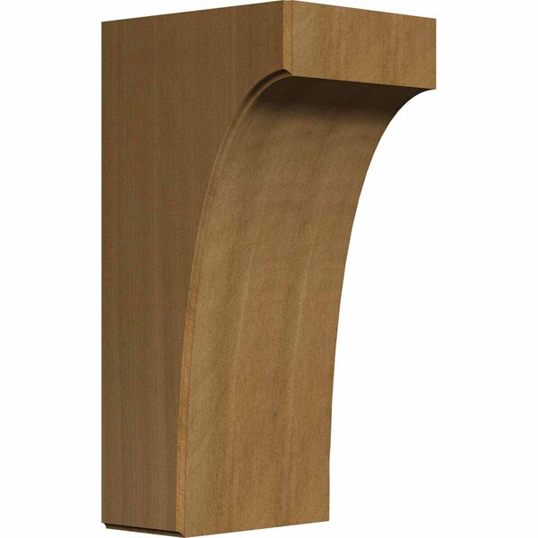 Ekena Millwork 5 1/4"W x 6"D x 12"H Clarksville Bracket, Mahogany - BKTW05X06X12CVGM