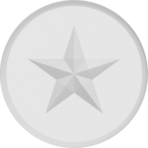 Ekena Millwork Standard Grayson Star Rosette With Rounded Edge, 5"W x 5"H x 1/2"P - ROSP050X050X050GRY08