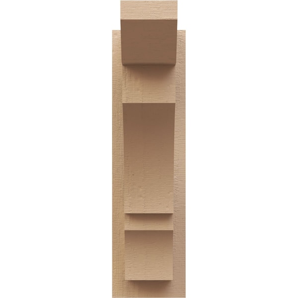 Ekena Millwork 5 1/2-in W x 12-in D x 20-in H Balboa Slat Rough Cedar Woodgrain TimberThane Outlooker, Primed Tan - OUTUR055X12X20BOA24RCPR