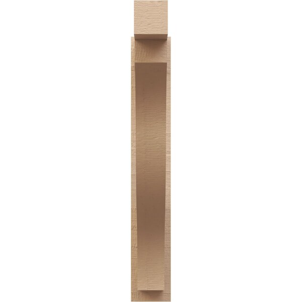 Ekena Millwork 6-in W x 28-in D x 40-in H Funston Block Rough Cedar Woodgrain TimberThane Outlooker, Primed Tan - OUTUR060X28X40FST44RCPR
