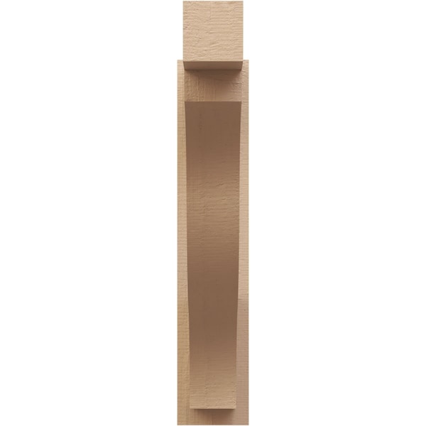 Ekena Millwork 5 1/2-in W x 24-in D x 28-in H Funston Block Rough Cedar Woodgrain TimberThane Outlooker, Primed Tan - OUTUR055X24X28FST44RCPR