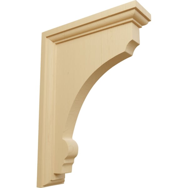 Ekena Millwork 2 1/2"W x 7"D x 10"H Large Thompson Wood Bracket, Alder - BKTW02X07X10TMAL