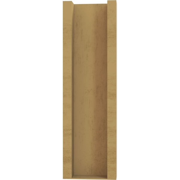 Ekena Millwork 6-in W x 12-in D x 20-in H Funston Block Rough Cedar Woodgrain TimberThane Outlooker, Primed Tan - OUTUR060X12X20FST44RCPR