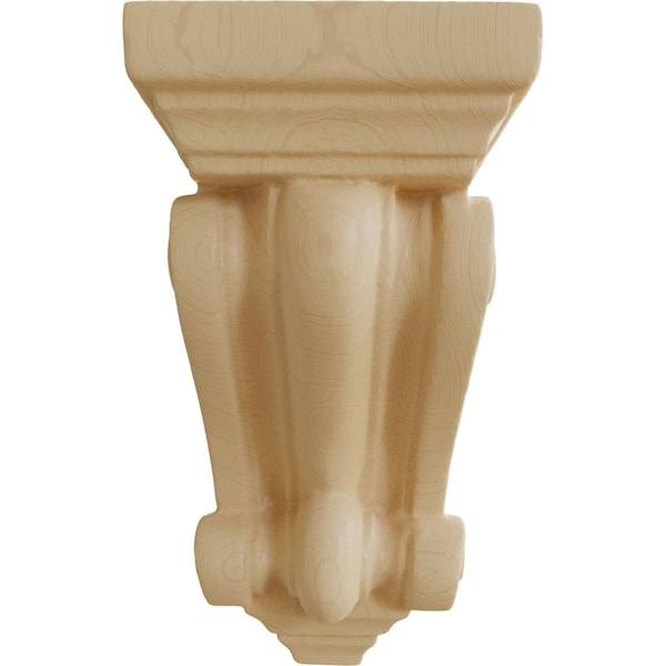 Ekena Millwork 2 1/4"W x 2 1/4"D x 4 1/4"H Devon Traditional Wood Corbel, Maple - CORW02X02X04DEMA