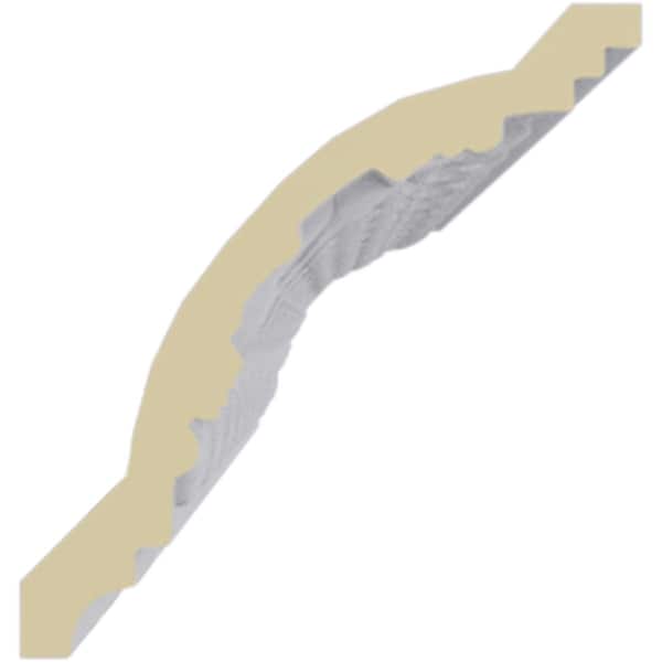 Ekena Millwork 4 3/4"H x 4 1/2"P x 6 5/8"F x 94 1/2"L, (3 7/8" Repeat), Floral Crown Moulding - MLD04X04X06FL