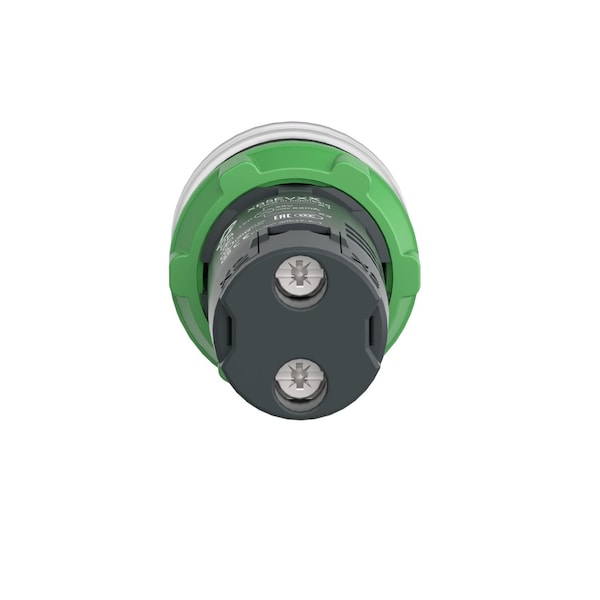 Schneider Electric Monolithic pilot light, Harmony XB5, grey plastic, white, 22mm, universal LED, plain lens, 230.240V AC - XB5EVM1