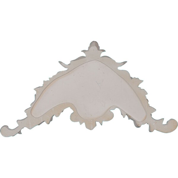 Ekena Millwork 28 3/4"W x 15 1/8"H x 2 7/8"P Large Shell Center with Scrolls - APL28X15X02SH
