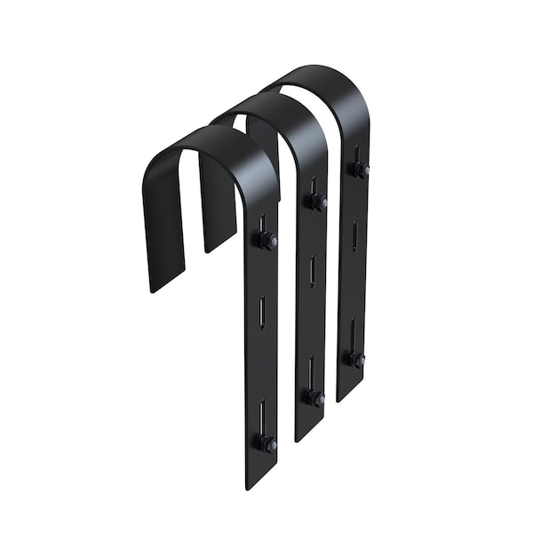 Lawnitator 1.97 x 3.94 x 10.7 in. Handrail Bracket - Black, 3PK - LA3082259