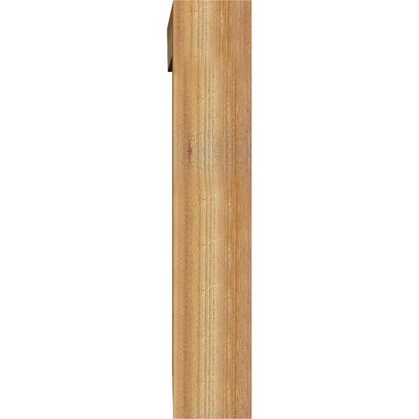 Ekena Millwork Thorton Traditional Rough Sawn Bracket w/ Offset Brace, Western Red Cedar, 6"W x 28"D x 32"H - BKT0604X28X32THR01RWR