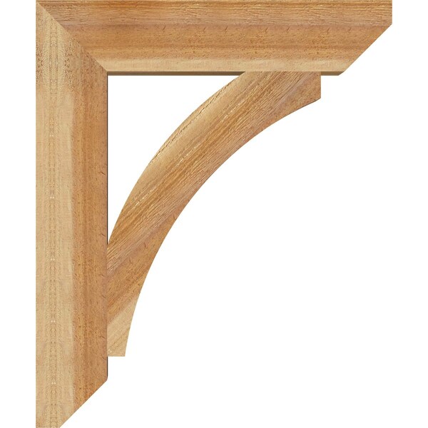 Ekena Millwork Thorton Slat Rough Sawn Bracket, Western Red Cedar, 4"W x 20"D x 24"H - BKT04X20X24THR06RWR