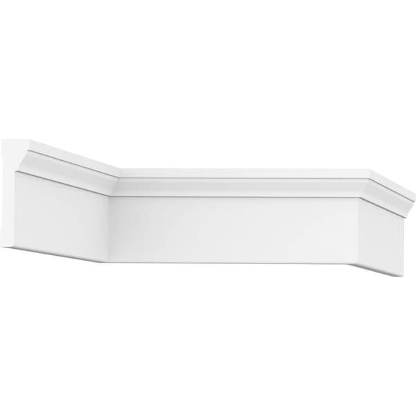 Ekena Millwork 4 1/2"H x 1 1/4"P x 96"L Back Band Casing Moulding, PVC - CAS05X01X96BBSWPV