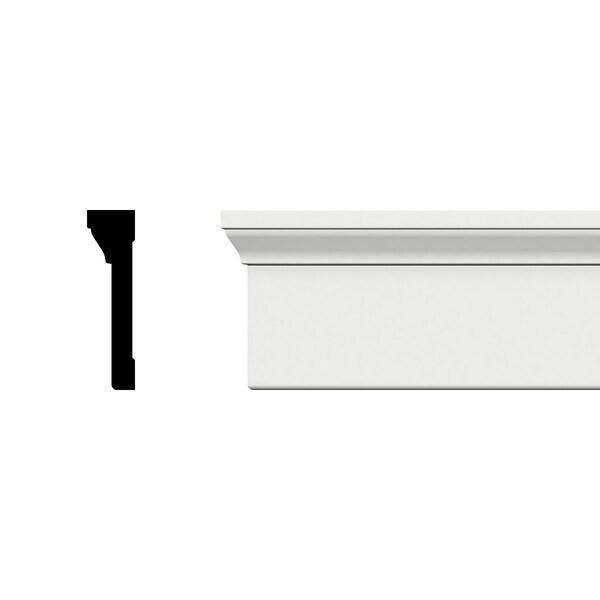 Ekena Millwork 4 1/2"H x 1 1/4"P x 96"L Back Band Casing Moulding, PVC - CAS05X01X96BBSWPV