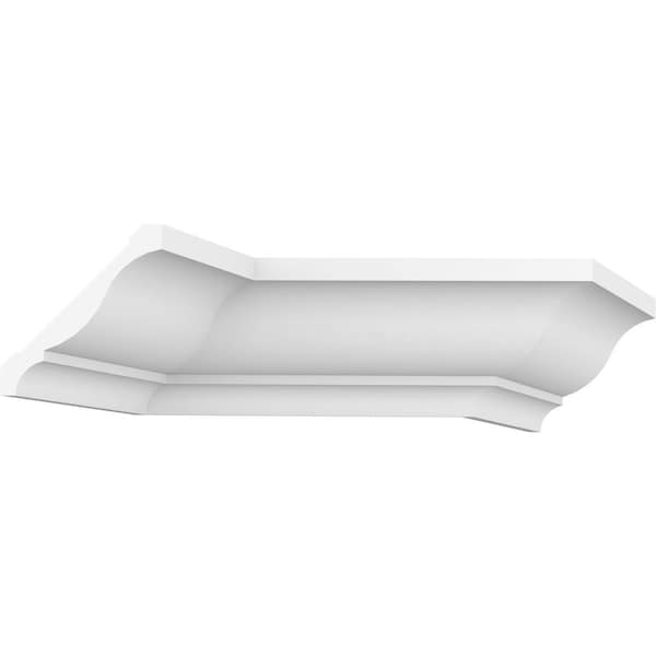 Ekena Millwork 5 1/2"H x 5 1/8"P x 7 1/2"F x 96"L Crown Moulding, PVC - MLD05X05X96CRSWPV