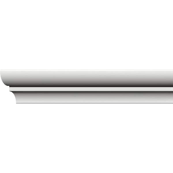 Ekena Millwork WM75 - 1 1/8"H x 1/8"P x 96"L Bed Moulding, PVC - WM75X96SWPV