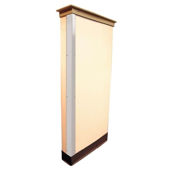 Zoro Select Corner Guard, Flame Retardant, White, 1-1/2"W X 96"H - 19F839