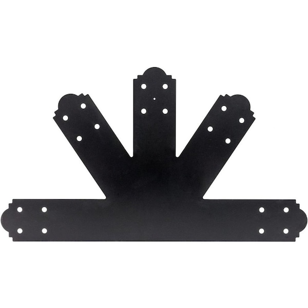 Placa de hastial negra para colección de misión de accesorios exteriores de Simpson Strong-Tie con pendiente de 8:12 - APGP812, recubierta de ZMAX