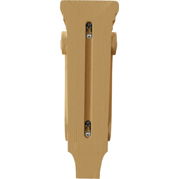 Ekena Millwork 5 1/8"W x 3 3/8"D x 15 1/2"H Medium Acanthus Pilaster Wood Corbel, Alder - CORW05X03X16PAAL