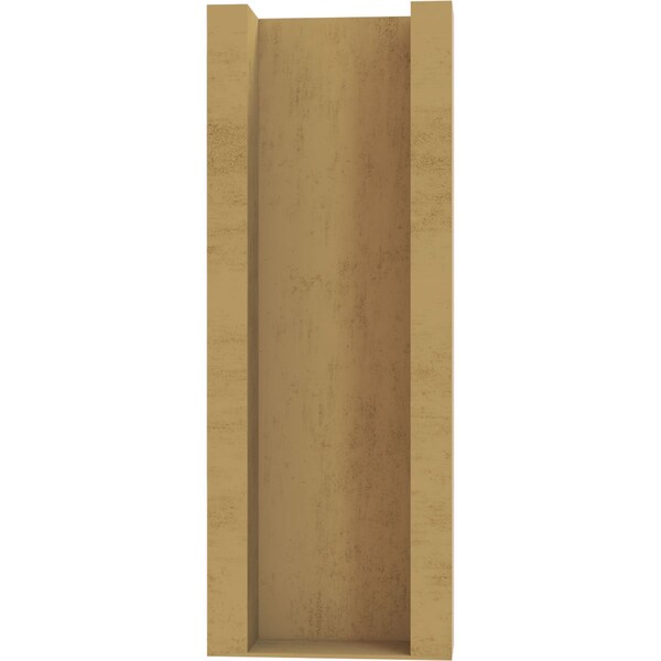 Ekena Millwork 6-in W x 12-in D x 16-in H Balboa Slat Rough Cedar Woodgrain TimberThane Outlooker, Primed Tan - OUTUR060X12X16BOA24RCPR