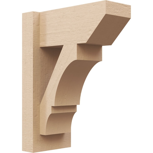 Ekena Millwork 6-in W x 12-in D x 16-in H Balboa Slat Rough Cedar Woodgrain TimberThane Outlooker, Primed Tan - OUTUR060X12X16BOA24RCPR