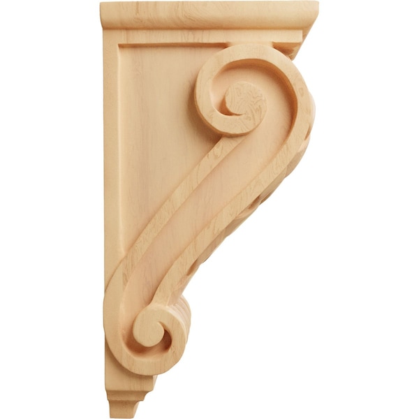 Ekena Millwork 5"W x 7"D x 14"H Large Basket Weave Corbel, Red Oak - CORW05X07X14BWRO