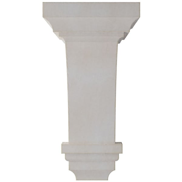 Ekena Millwork 4"W x 4 3/4"D x 8"H Small Jefferson Wood Vintage Decor Corbel, Chalk Dust White - CORWD04X04X08JEWH