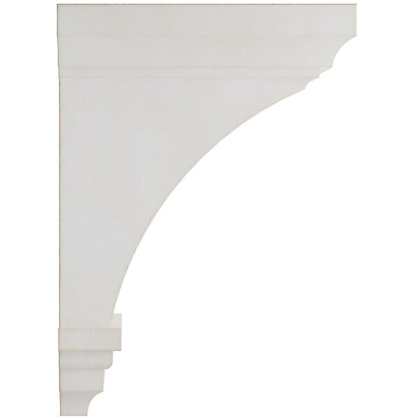 Ekena Millwork 4"W x 4 3/4"D x 8"H Small Jefferson Wood Vintage Decor Corbel, Chalk Dust White - CORWD04X04X08JEWH