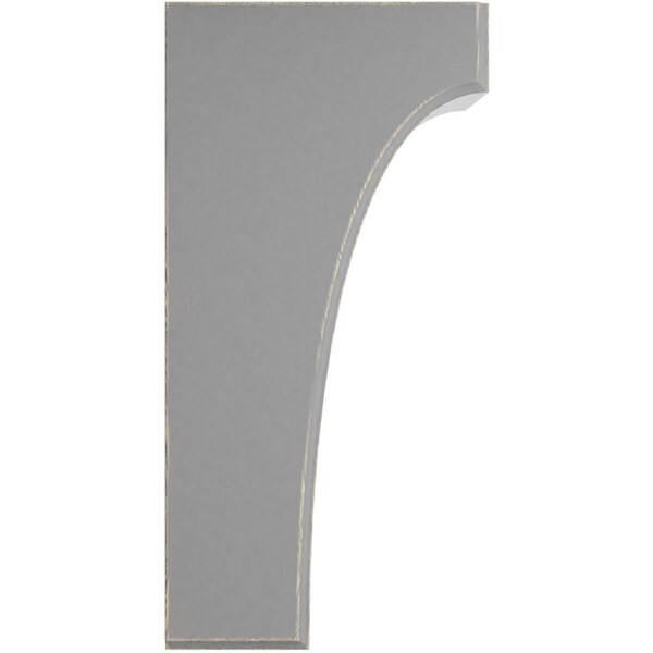 Ekena Millwork 5 1/4"W x 6"D x 12"H Clarksville Wood Vintage Decor Bracket, Pebble Grey - BKTWD05X06X12CVPG