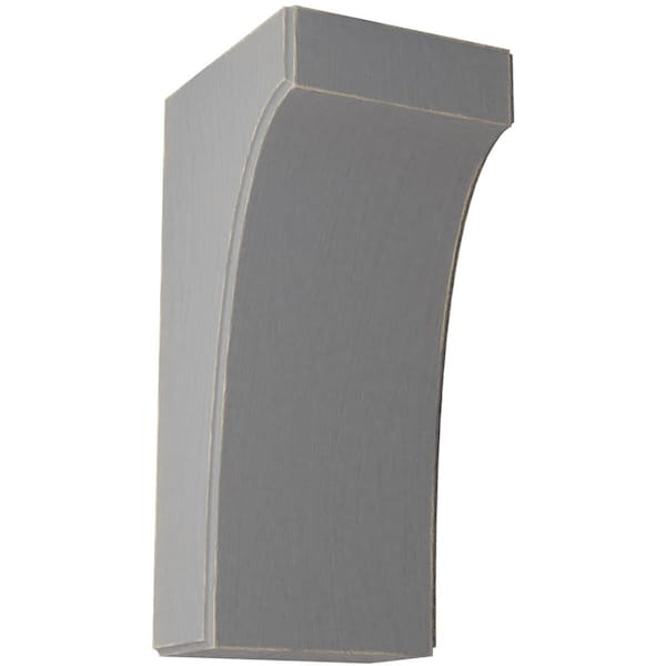 Ekena Millwork 5 1/4"W x 6"D x 12"H Clarksville Wood Vintage Decor Bracket, Pebble Grey - BKTWD05X06X12CVPG