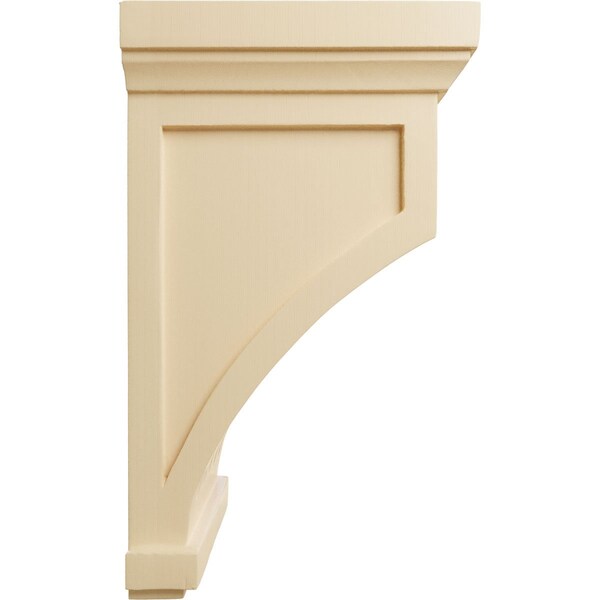 Ekena Millwork 7"W x 7 1/2"D x 13"H Fluted Mission Corbel, Maple - COR07X07X13FLMA