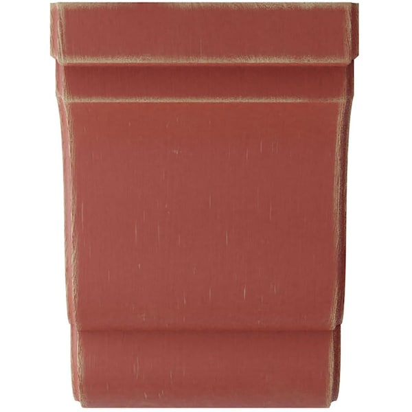 Ekena Millwork 5 1/4"W x 5"D x 7 1/2"H Bedford Wood Vintage Decor Bracket, Salvage Red - BKTWD05X05X08BERD