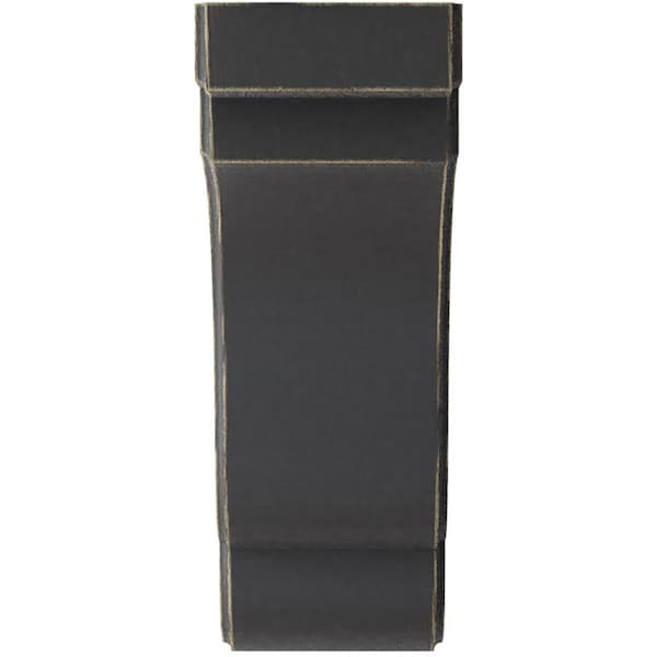 Ekena Millwork 3 1/2"W x 7 1/4"D x 9 1/2"H Bedford Wood Vintage Decor Bracket, Black - BKTWD04X07X10BEBL