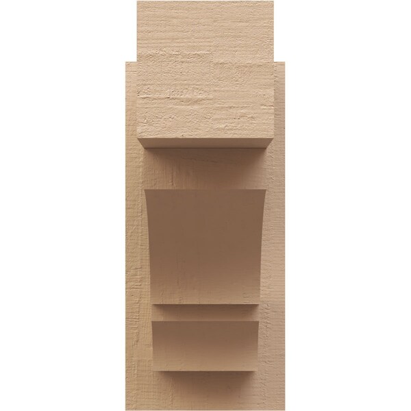 Ekena Millwork 5 1/2-in W x 12-in D x 12-in H Balboa Block Rough Cedar Woodgrain TimberThane Outlooker, Primed Tan - OUTUR055X12X12BOA44RCPR