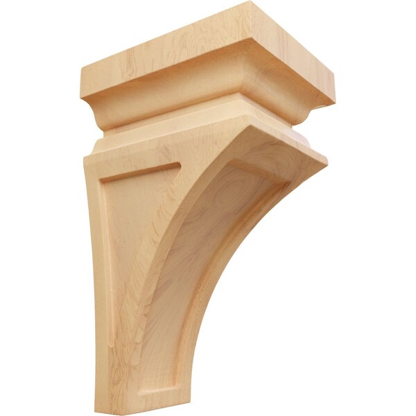 Ekena Millwork 4"W x 4 3/4"D x 8"H Small Nevio Wood Corbel, Red Oak - CORW04X04X08NERO