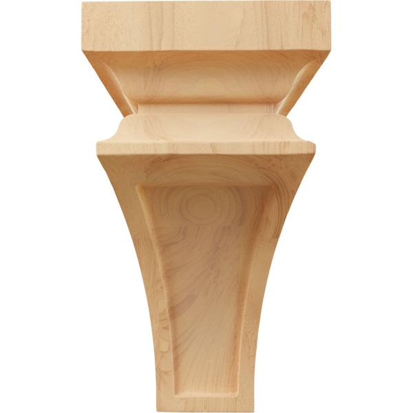 Ekena Millwork 4"W x 4 3/4"D x 8"H Small Nevio Wood Corbel, Red Oak - CORW04X04X08NERO