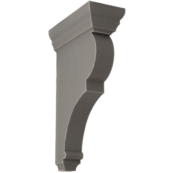 Ekena Millwork 3"W x 6 1/2"D x 12"H Large Rojas Wood Vintage Decor Corbel, Reclaimed Grey - CORWD03X06X12RJGY