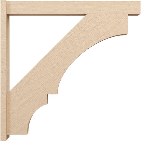 Ekena Millwork 5 1/2-in W x 38-in D x 38-in H Balboa Block Rough Cedar Woodgrain TimberThane Outlooker, Primed Tan - OUTUR055X38X38BOA44RCPR