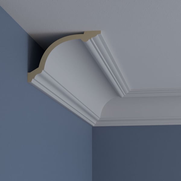 Ekena Millwork 4 1/8"H x 6 1/8"P x 7 1/4"F x 94 1/2"L Diane Traditional Crown Moulding - MLD06X04X07DI