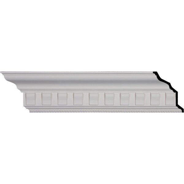 Ekena Millwork SAMPLE - 7 1/4"H x 5"P x 8 5/8"F x 12"L, (2 3/4" Repeat), Nouveau with Bead Crown Moulding - SAMPLE-MLD07X05X08NO