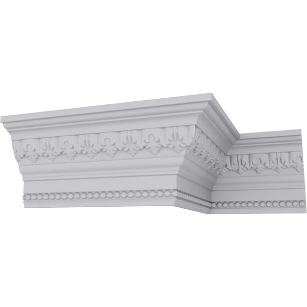 Ekena Millwork 4 3/4"H x 2 3/4"P x 5 3/8"F x 94 1/2"L, (2 1/4" Repeat) Nadia Crown Moulding - MLD05X03X05NA