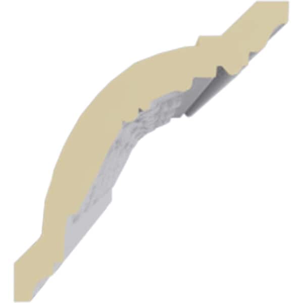 Ekena Millwork 4 3/8"H x 4"P x 5 7/8"F x 94 1/2"L, (9 5/8" Repeat), Versailles Crown Moulding - MLD04X04X06VE